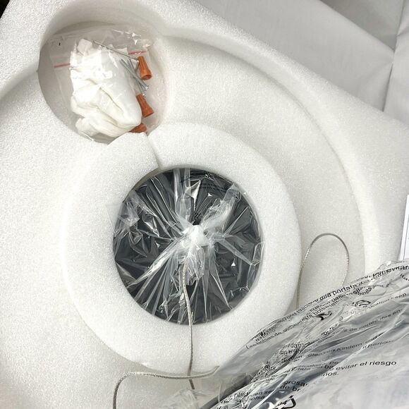 Q &S Modern Chandelier Black Round Globe LED Pendant Light Entry Dining New - Picture 5 of 7